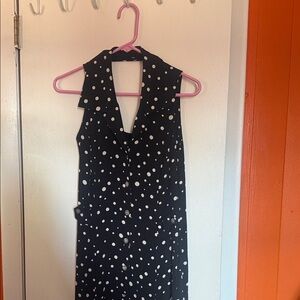 Virgo Black and White Polka Dot Dress